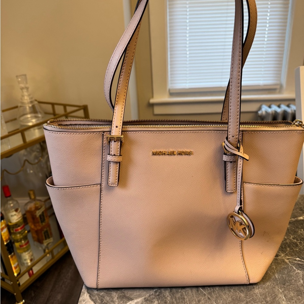 Michael Kors Pink Saffiano Leather Tote